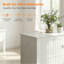 Grand lit escamotable Murphy avec tiroirs de rangement et station de charge, blanc-1610762206