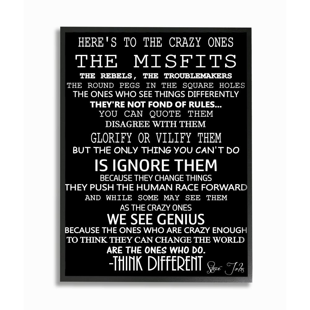 " Crazy Ones Inspirational Quote Word Design " Winston Porter