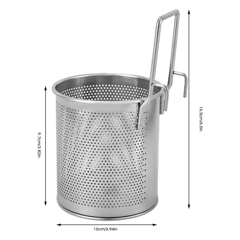 Crépine à panier en acier inoxydable, H 6,5 po x l 3,94 po x P 3,94 po