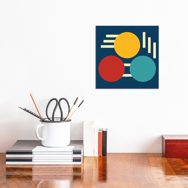 Circles And Lines In Space by Emmanuel Signorino - Wrapped Canvas Print, 30.48 cm H x 30.48 cm W