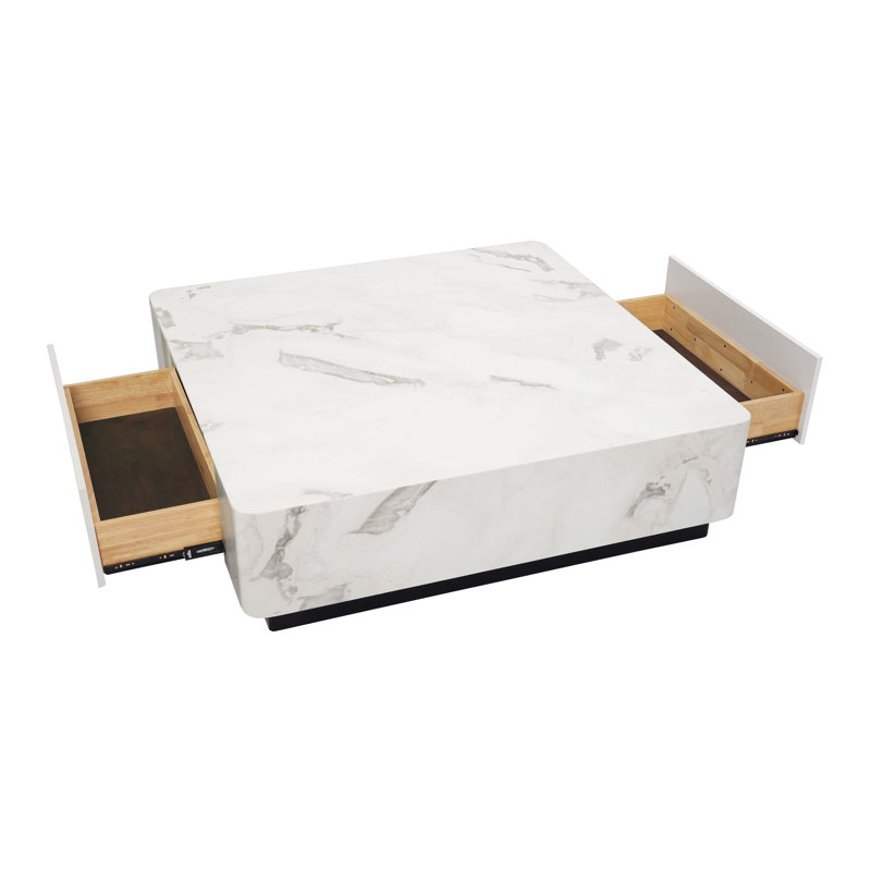 Table basse, finition pierre d'ingénierie