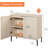 Union Rustic 31.5" Modern Reeded TV Stand With Doors, Entertainment Center With Shelf, Wooden TV Console With Storage For Living Room-612876059