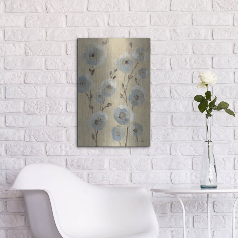  «Pale Blue Branches 2» par Silvia Vassileva, art mural en métal, 16 po x 24 po, H 24 po x l 16 po