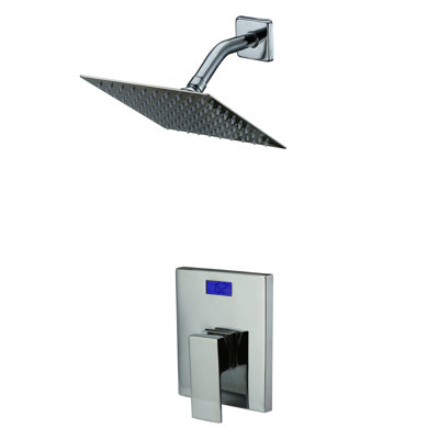 Affichage numérique de la température avec robinets de douche à rétroéclairage à séquençage thermique, système de douche complet moderne avec valve brute