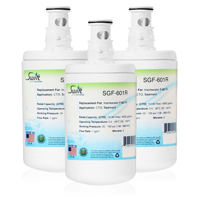 Filtre à eau commercial compatible avec F-601R de Swift Green filtres SGF-601R, fabriqué aux États-Unis - paquet de 3