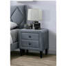 Mercer41 Velvet Gorgeous 1pc Nightstand Bedside Table 2x Drawers ...
