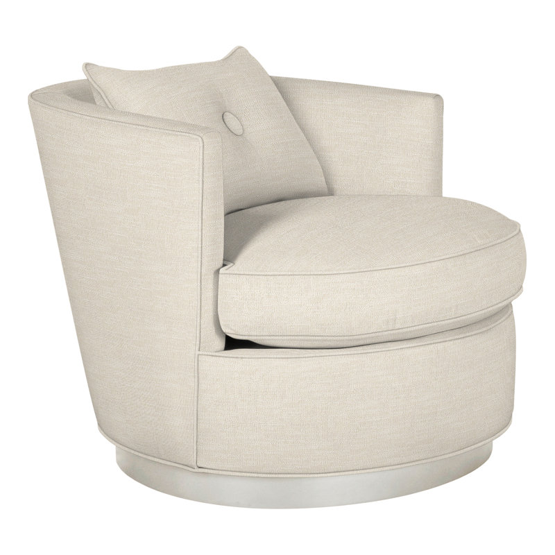 Michael Weiss 34" Bernadette Swivel Chair, Tommy Flax, Wrenn