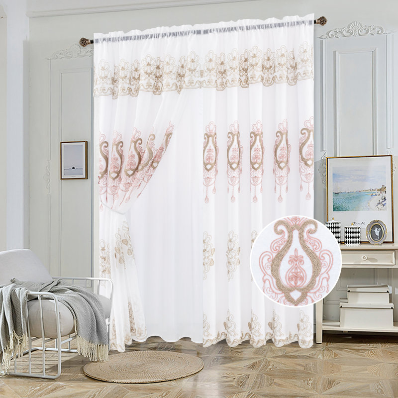 Brantice Room Darkening Curtain Single Panel, Blush