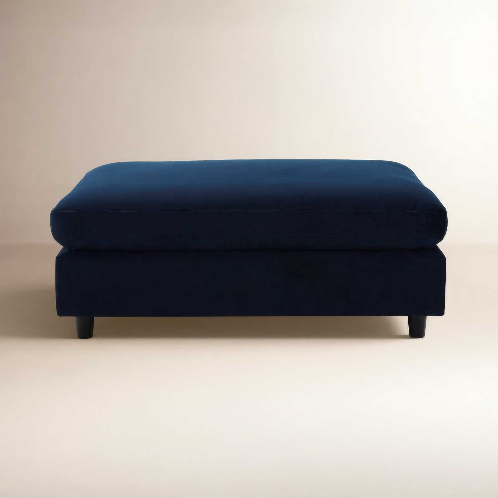 Fleetwood 45" Rectangle Upholstered Ottoman, Indigo Haven Performance Velvet
