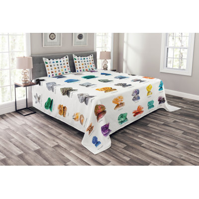 Multicolour Microfibre Bedspread