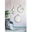 Miroir mural circulaire avec cadre en fer doré-1627883359