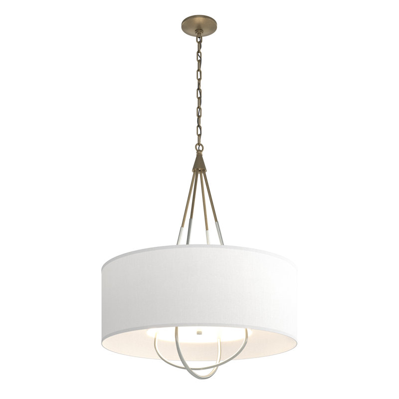 Loop 4 - Light Chandelier, Natural Anna, Vintage Platinum, Soft Gold