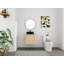 Meuble-lavabo mural 23 5/8 po - 5 options de lavabo couleur, armoire en bois clair et plateau en pierre reconstituée (Type B)-396344157