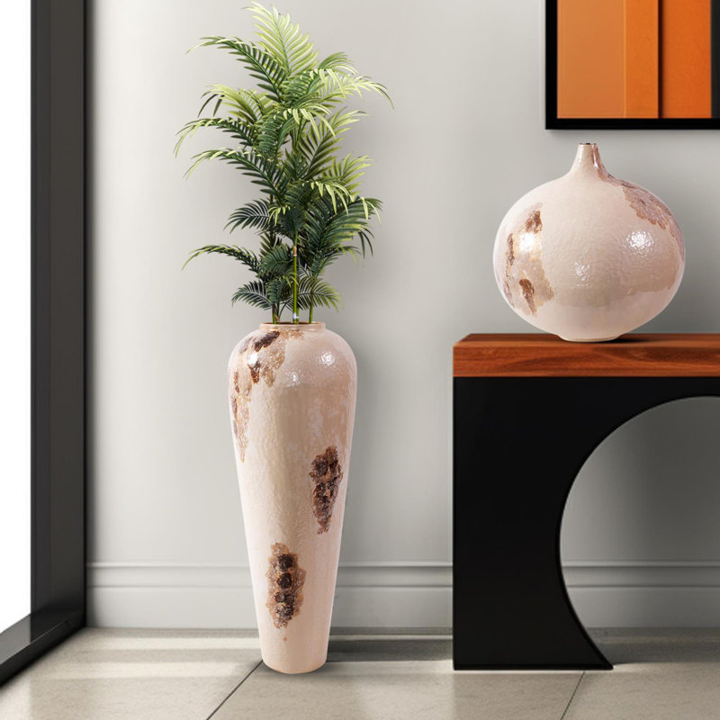 Petrini Tuscan Large Torpedo Iron Vase, 27" H x 9" W x 9" D