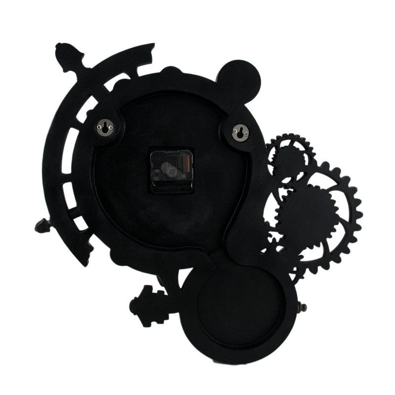 Horloge murale astrolabe steampunk en résine bronze antique avec détails en cuivre/laiton, 44,5 cm de large