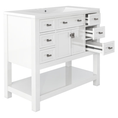 Meuble-lavabo simple 36 po avec plateau en résine Medwin