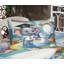Ambesonne Fitted Sheet & Sham Potty Training Elephant Art Purpleblue Multicolor-96238101