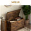 Storage Chest W/ 2 Safety Hinges, Wooden Box