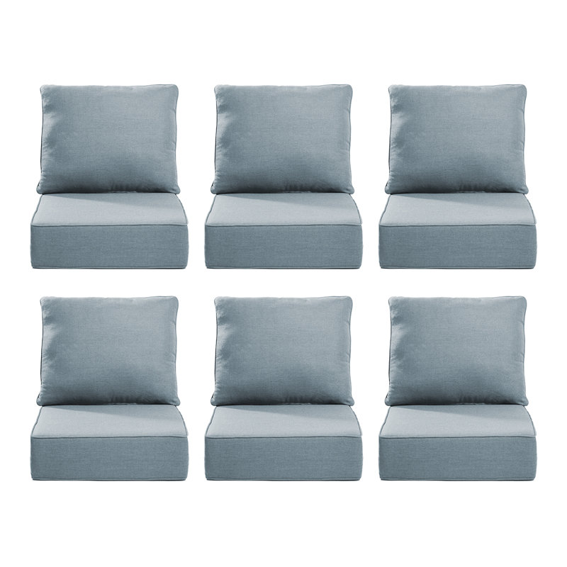 Outdoor Cushions For Patio Furniture,Outdoor Seat Cushion Set 24 X 24 X 6 Inch,Waterproof & Fade Resistant Outdoor Chair Cushions,Deep Patio Chair Cushion With Removable Cover