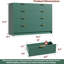 Commode 8 tiroirs cannelée 55 po - Poignées dorées, meuble télé multifonctionnel pour chambre à coucher, salon, couloir-1282354369