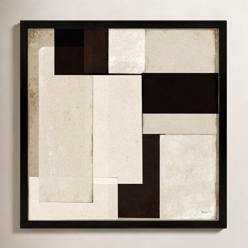 City Scape 6 by Marco Marella for Studio M - Framed Wall Art, Framed Print Paper without Mat, 24" H x 24" W, Black
