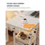 Petite table de lit en forme de C avec roulettes et étagères de rangement, bureau mobile pour ordinateur portable au lit ou au lit, pour canapé ou chambre à coucher-2015754324-2015754327