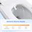 Toilette intelligente sans réservoir Alvantor, toilette bidet une pièce, chasse d'eau automatique moderne, siège chauffant, eau chaude et sèche, température réglable, télécommande blanche