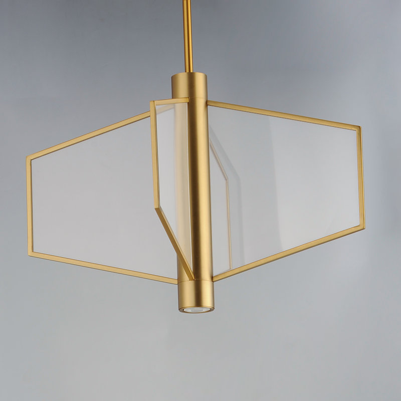 Luminaire suspendu 4 lumières Euna, Laiton vieilli naturel