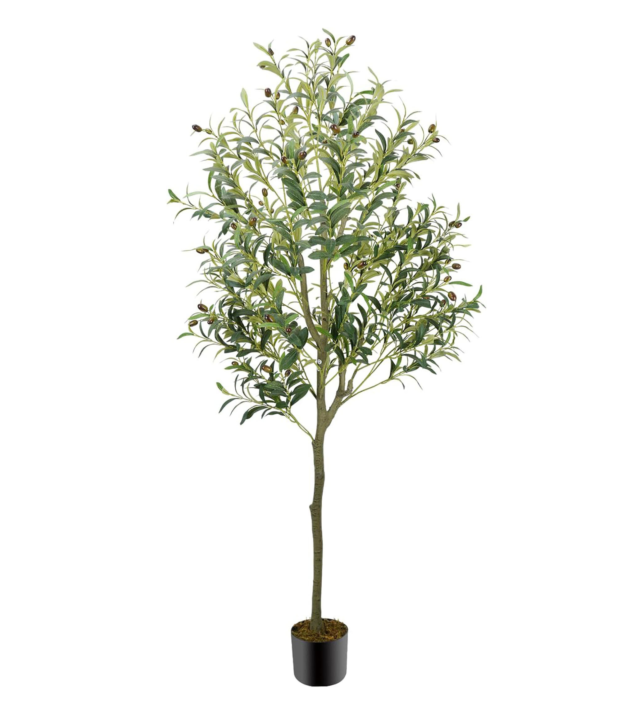 Dakota Fields Faux Olive Tree Fake Potted Plants With Trunk Fake Silk