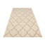 Tapis treillis rectangulaire moderne touffeté à la main Jashya 5 pi x 8 pi crème