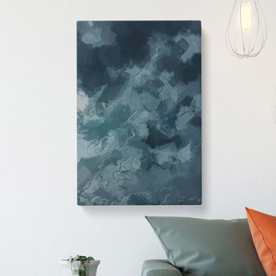 Teal Skies In Abstract - Wrapped Canvas Print
