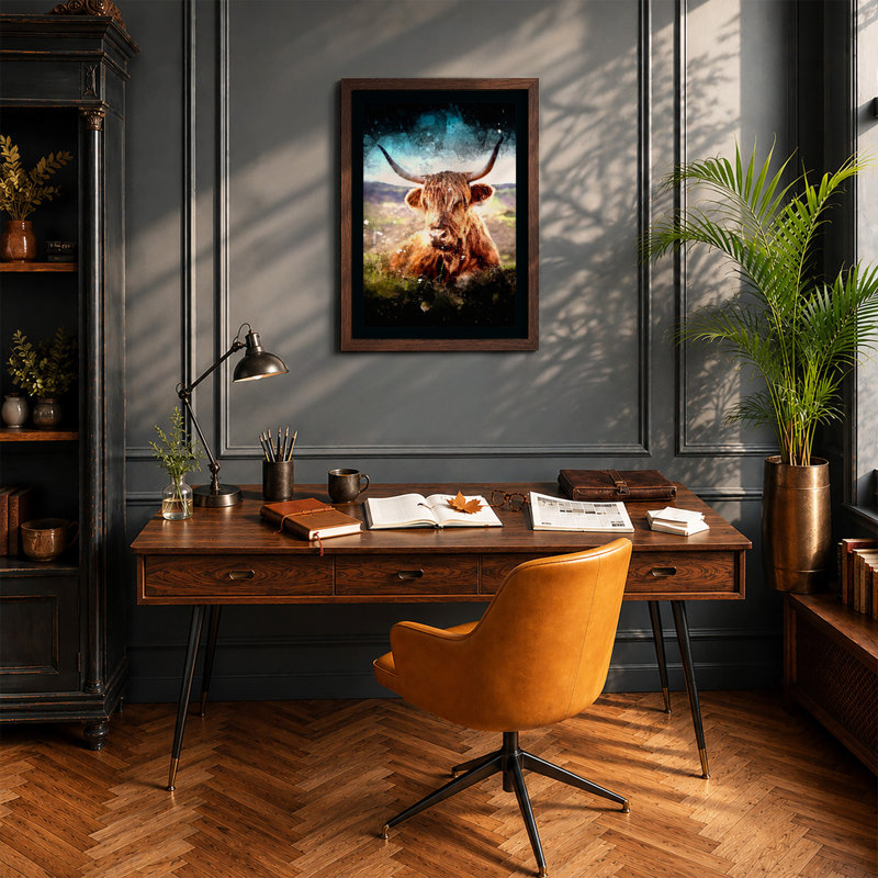 Highland Dreaming Boho - Print, A3 - 42.0 x 29.7 cm, Walnut