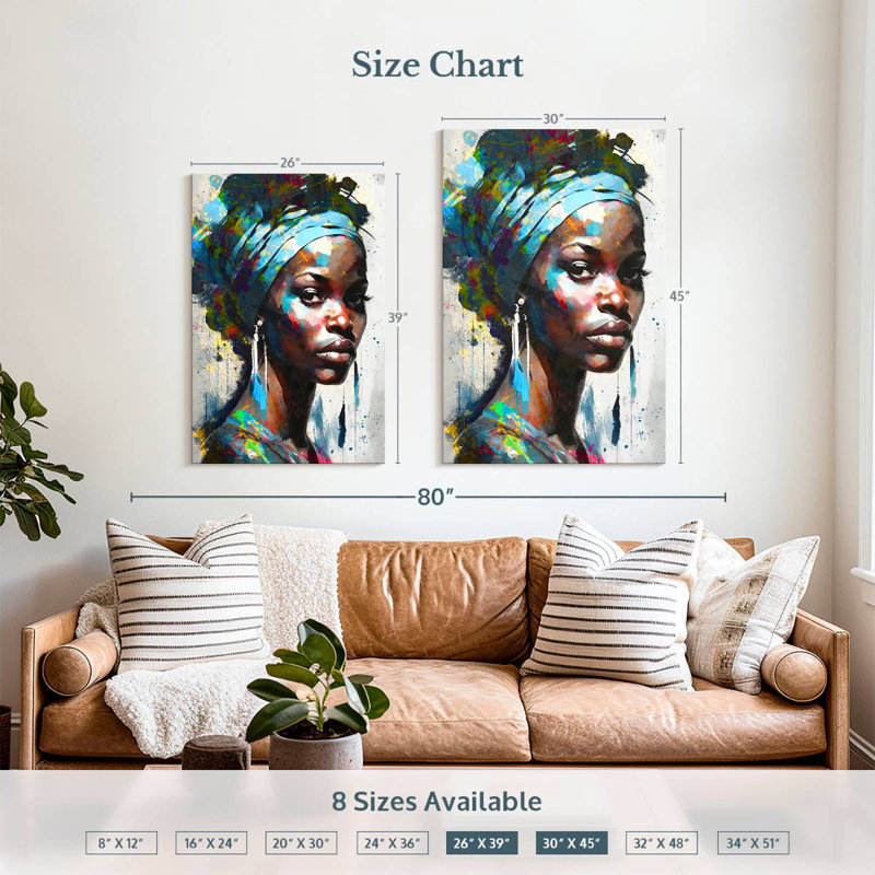 Leisha Alluring African, 39" H x 26" W