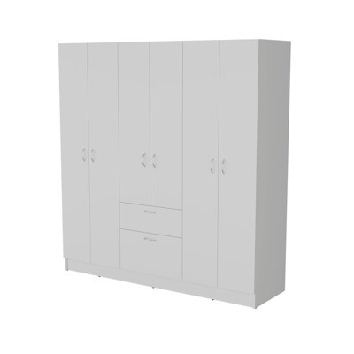 Armoire à 6 portes avec tablettes et tiroir Olin