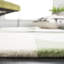 Tapis vert / noir / blanc en laine fabriqué à la main Felipe-70712222