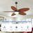 52/62" Tropical Palm Leaf Dimmable Ceiling Fans 5-blade With Lights And Remote-245146264-265682038