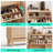 Rattan Shoe Storage Cabinet With Adjustable Shelves And Solid Wood Legs, Boho Modern Shoe Rack-129962601