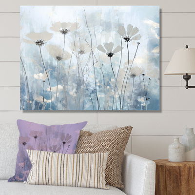 Cerulean Floral Field sur impression sur toile
