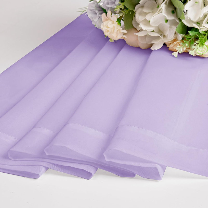 Sheer Curtains, Sheer Curtains 2 Panels Set, Rod Pocket Voile Fimly Sheer Drapes For Living Room/Bedroom, 2Pcs, Each 42" W