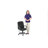 Mid-Back Fabric Executive Swivel Office Chair with Nylon Arms-23840906