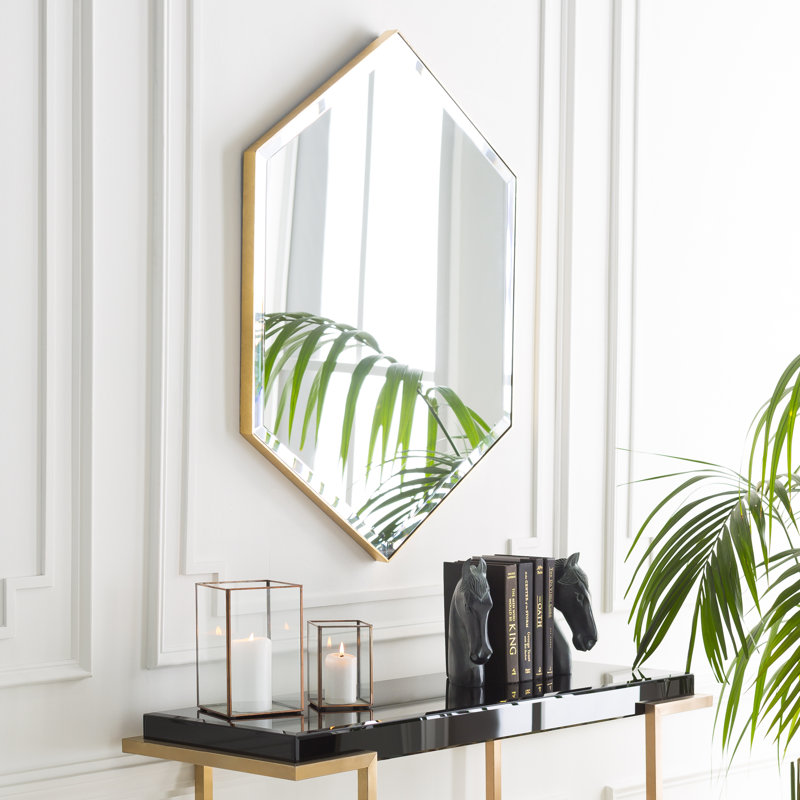 Ganley Wood Hexagon Wall Mirror