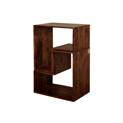 Oxford 50cm H x 50cm W Solid Wood Geometric Bookcase