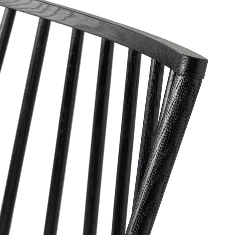 Lewis Windsor Stool With Cushion-Sandy Oak-Counter, Bar Stool (30.29” Seat Height), Black Oak