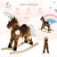 Chaise de cheval à bascule en métal Qaba Kids