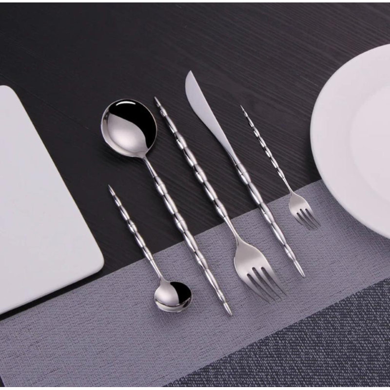 Ivy Bronx Koc-5272s 30pcs Fine 18/10 Alloy Cutlery Set Silver