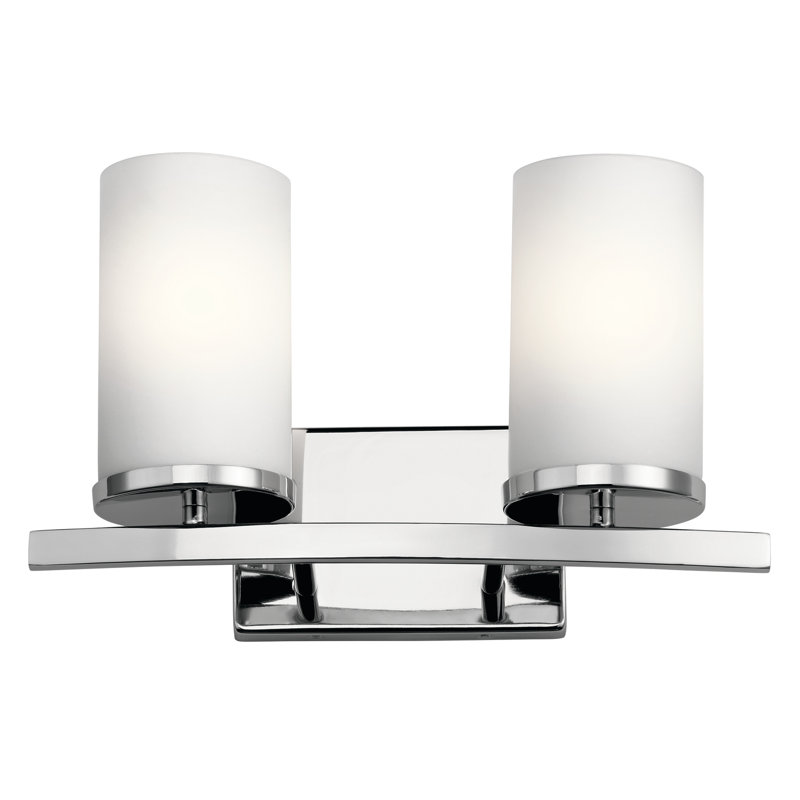 Éclairage pour salle de bain 2 lumières Crosby, Chrome