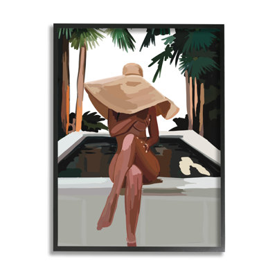 " Trendy Upscale Woman Tropical Summer Hot Tub " by Amelia Noyes