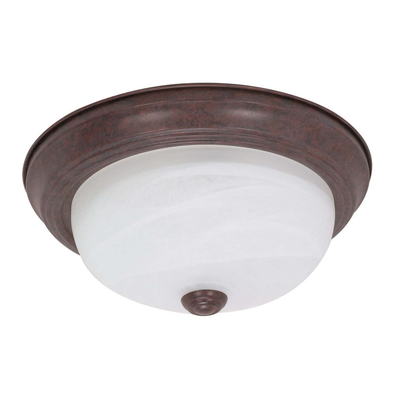 Simsbury Glass Flush Mount, 4.875" H x 11.375" W x 11.375" D / No