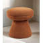 Tabouret d'appoint rond à piédestal en tissu