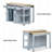 47.2'' Kitchen Island With Extendable Dining Table-708397878